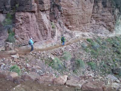 Looking down canyon